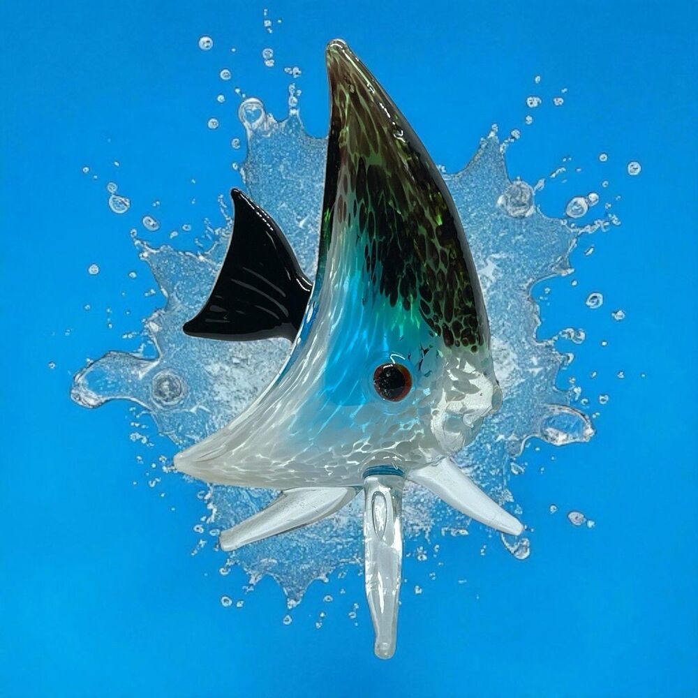 Pier 1 Imports Colorful Glass Angel Fish Figurine – Vibrant Marine Collectible